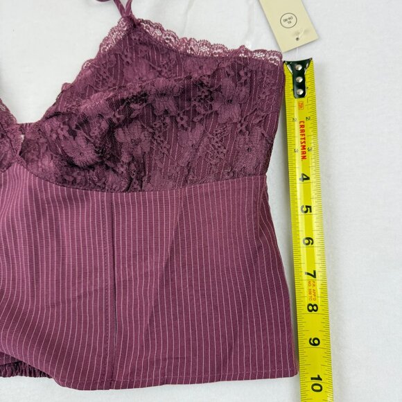 No Boundaries Women Set Plum Wine Woven Bustier Top & Skirt Size XL 16-18 NWT - Picture 9 of 11